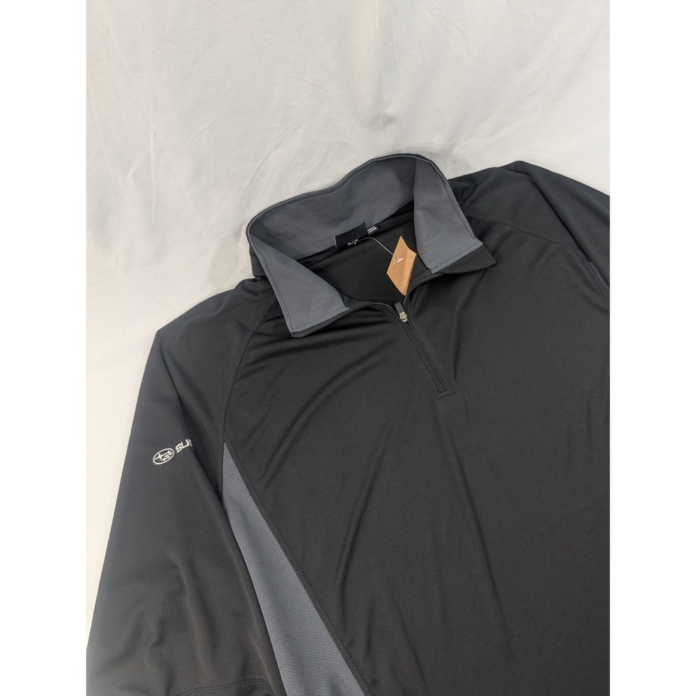 Subaru Black Label NWT Men XL‎ Quarter-Zip Eco Poly Pullover Activewear Top